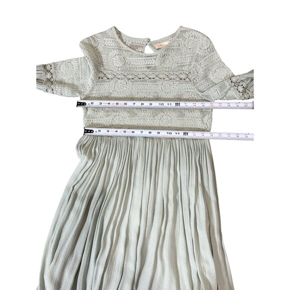 NEW Altar’d State Womens Lace Dress Size S Boho Short Flutter Sleeve Lined Green - Picture 9 of 11
